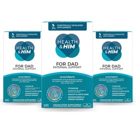 Health & Him for Dad Men's Multivitamin for Paternal Support, 90 Day Supply