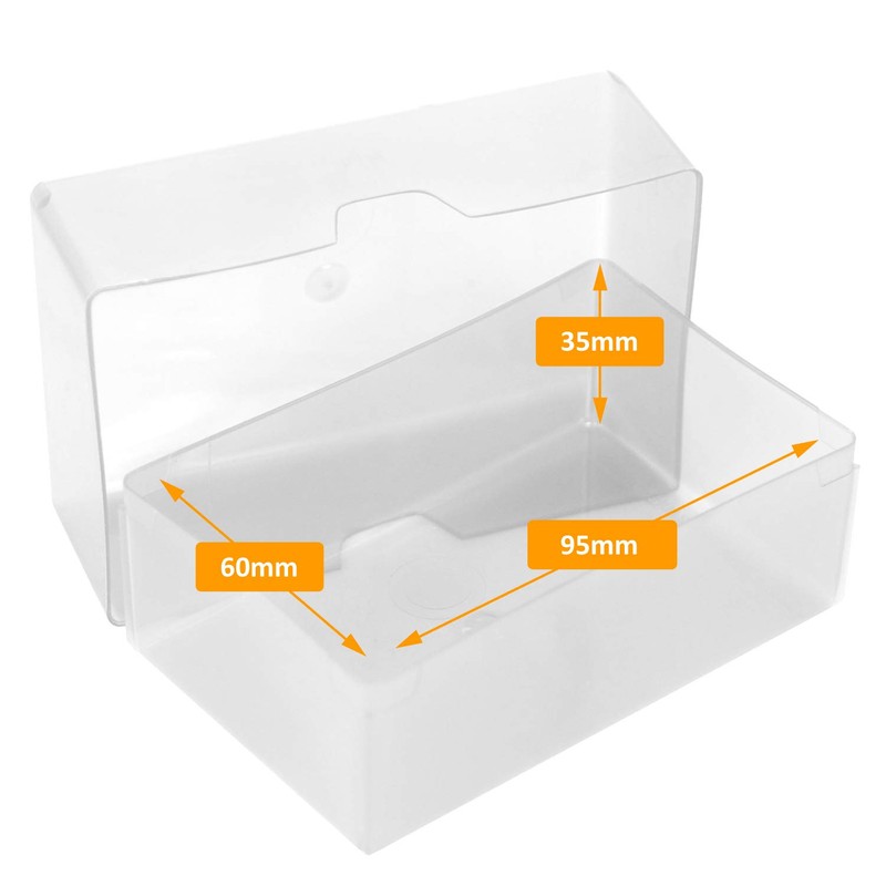 WestonBoxes Plastic Business Card Boxes - Holds 125 Business Cards