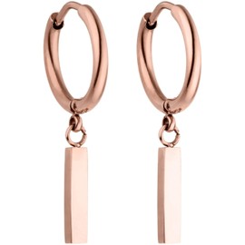 PURELEI® Huli Hoop Earrings - Women's Earrings Made of Durable Stainless Steel - Waterproof Earrings Women - 1.56 cm Diameter - Fashion Jewellery for Your Individual Look, Stainless Steel, No Gemstone