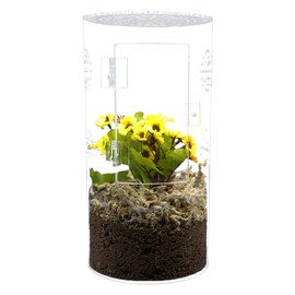 Jumping Spider Enclosure, Acrylic Reptile Terrarium with Magnet Door, Insect Terrarium Accessories, Reptile Tank for Jumping Spiders, Praying Mantis, Hermit Crabs, Snails, Tarantulas