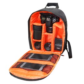 Backpack for Camera Camcorder Lenses TOTO INDEPMAN 01 Orange Multi-Pocket Breathable Shockproof Protective SLR DSLR School Video Maker Photographic Reflex Professional Notebook Laptop Lenses