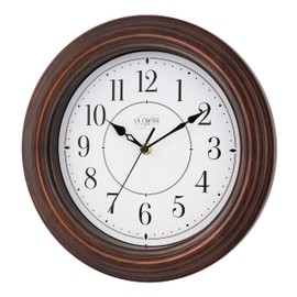 La Crosse Technology 404-2630W 12 Inch Evelyn Quartz Wall Clock with Silent Movement