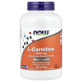 NOW Foods, L-Carnitine, 1,000mg, 100 Tablets / NOW Foods (나우푸드), L-카르니틴, 1,000mg, 100정