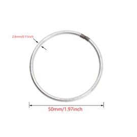 Mormchlots 10Pcs 50mm / 2" Silver Metal Rings, Unfinished Round Rings, Floral Macrame Hoops, Macrame Supplies for DIY Crafts, Dream Catchers