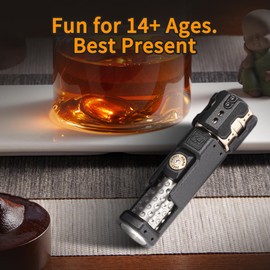 3T6B Metal Fidget Slider, Magnetic Spinning Dice Top with Soothing Sounds, High-Quality Stress Relief Toy, Snapping Coin Gyro, Compact and Portable, Suitable for Adults