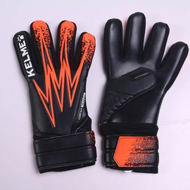 Kelme Vortex Training Goalkeeper Gloves, Black/Neon Orange, Size 11