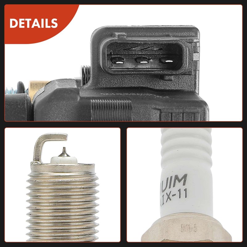 A-Premium Set of 4 Ignition Coil Pack and Iridium Spark