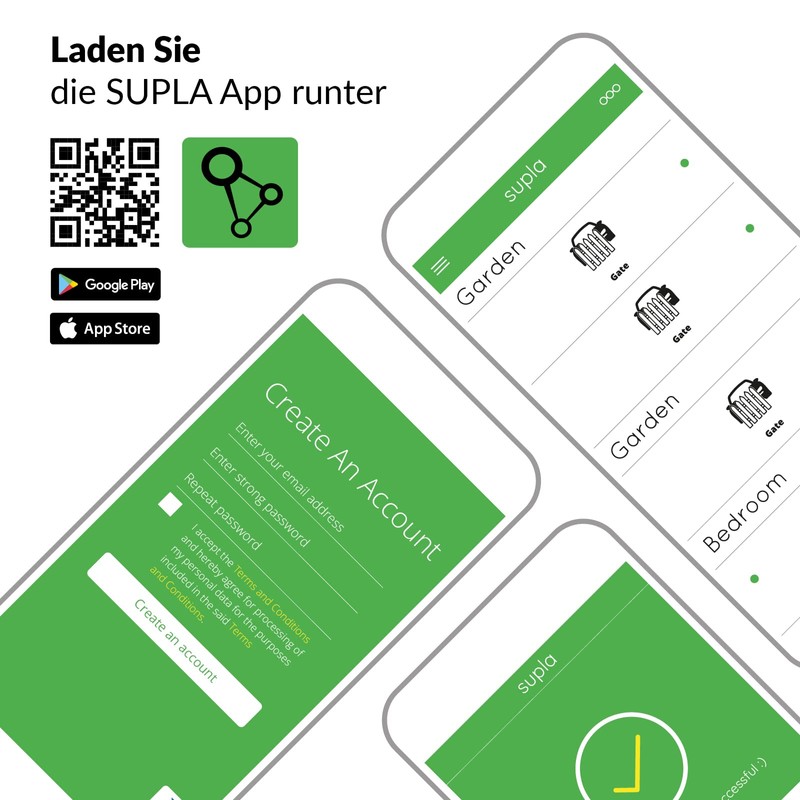 SUPLA SBW-02 WiFi Receiver with 2 Channels for Gate Control