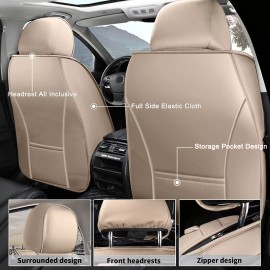 Deluxe Car 5-Seat Covers For Volvo XC90 2003-2014 Faux Leather Protector Pad