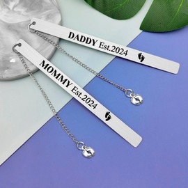 Pregnancy Gifts for New Parents Bookmark Book Lover Gift for New Mom New Dad Baby Shower Gift Bookmark First Time Parents Gift Dad to Be Mom to Be Gift Bookmark Pregnancy Reveal Gifts for Dad