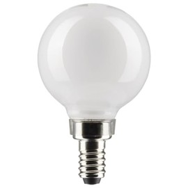 Satco 5.5-Watt LED E12 Light Bulbs, 4000K, 15000 Hour Rating, Dimmable, 6 Pack