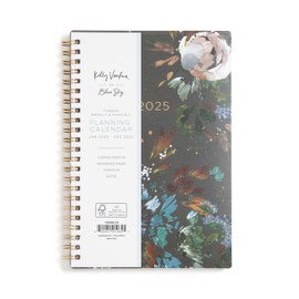 Blue Sky Kelly Ventura 2025 Weekly and Monthly Planner, 5" x 8", Flexible Cover, Wirebound, Midnight Garden (Midnight Garden- 2025, 5" x 8")