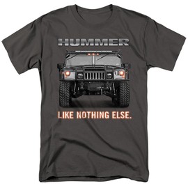 Hummer Like Nothing Else Unisex Adult T-Shirt for Men and Women, X-Large Charcoal