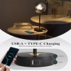 HYMELA Glass Table Lamp 3-Way Dimmable Bedroom Globe Desk Light