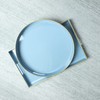 Spsyrine Round Blue Decorative Tray, 13" Plastic Serving Table Tray