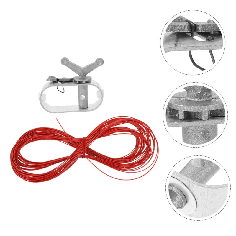 Levemolo 1set Heavy Duty Pool Cover Winch Kit Cable Self-Locking