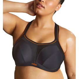 Sculptresse by Panache Women's Plus-Size Non-Padded High-Impact Underwire Sports Bra (#9441), Black, 36HH