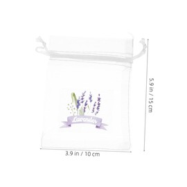 Hohopeti 20 Pcs Lavender Sachets Small Mesh Drawstring Bags Elegant Gauze Pouches for Aromatic Storage for Herbs Spices and Flowers for and Organizing