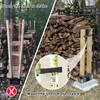 MOFEEZ Outdoor Firewood Log Storage Rack 2x4 Bracket Kit, Fireplace