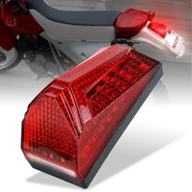 MOVOTOR LED Tail Light 500% Bright Rear Brake Light with White License Plate Lighting Compatible with Dirt Bike Enduro Cafe Custom Honda XR650L XR600R
