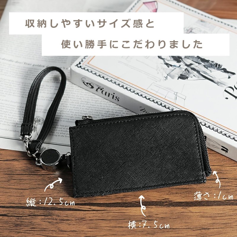 QUARE Women's Pass Case, Card Case, Commuter Holder, Key Case,