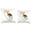 Quail - the pet that poops breakfast Throw Pillow