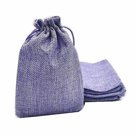 LYSXP 25PCS Burlap Bags with Drawstring Drawstring Gift Bag Jewelry Pouches for Wedding Party Favors, DIY Craft, Christmas Presents… (4x6 Inch, purple)