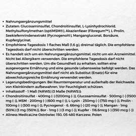 Aliness Gelenkformel, Regeneration, Nahrungsergänzungsmittel, 145g Pulver