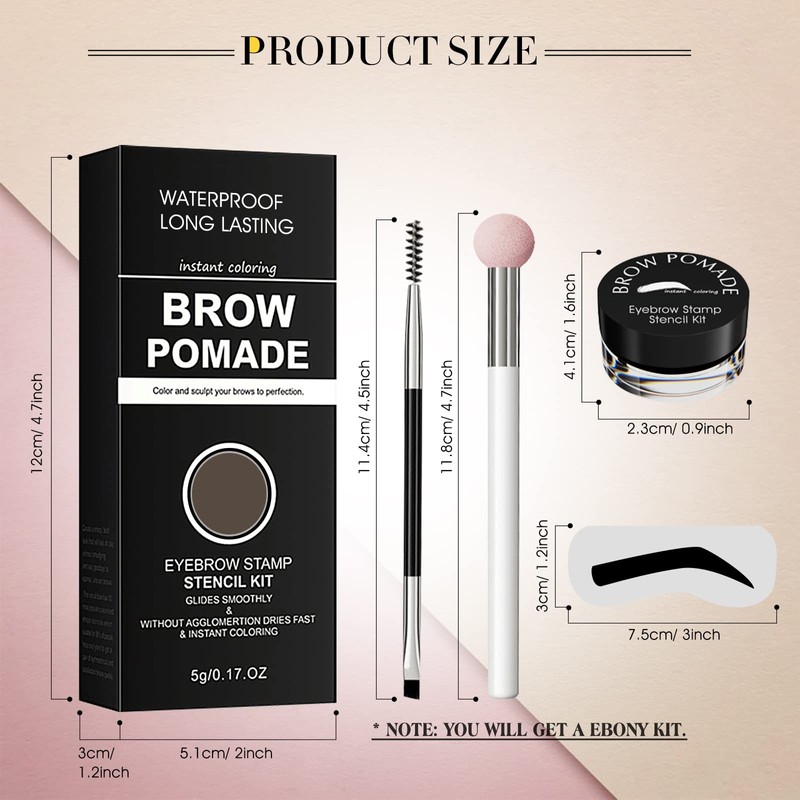 Eyebrow Stamp Stencil Kit - for Waterproof Eyebrows Makeup, Eyebrow