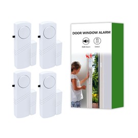 Door Window Alarm, 90dB Door Alarms Sensor for Kids Safety, Home Security, Door Window Burglar Alarm, Window Pool Alarms for Home, Apartments, Offices, Hotel Rooms (4pack)