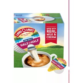 LAND O LAKES MINI MOOS CREAMER HALF & HALF NO REFRIGERATION (192 PORTION CUPS)