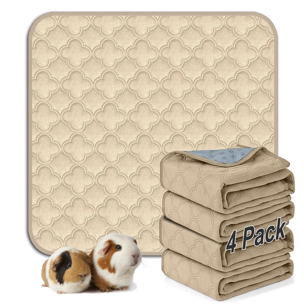 FunFurry Washable Guinea Pig Cage Liner - 4 Pack Reusable