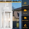 Yolsunes 19" White Outdoor Wall Lantern 2-Light, Large Modern Wall
