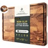 End Grain Cutting Board for Kitchen with Non-slip Feet, Acacia