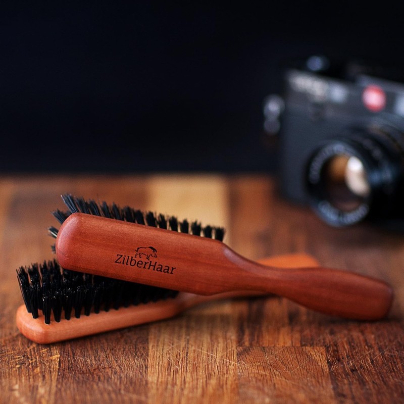 ZilberHaar Regular Beard Brush - Soft Boar Bristles - Beard