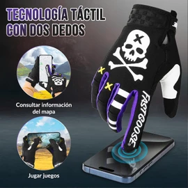 WOTOW Guantes de Ciclismo de Dedo Completo para Hombre Mujer, Guantes con Almohadilla Transpirables Antideslizantes y Pantalla Táctil, Accesorios para Bicicleta De Montaña Motociclista