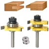 Akylin 2-Piece Horizontal Groove Bit, T-Shaped Router Bit, 0.2 inch