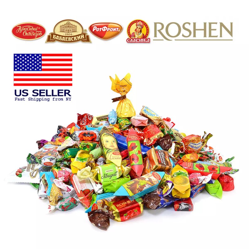Russian Shoppe BIG Russian + Ukranian SWEETs MIX "Roshen-Slavya
