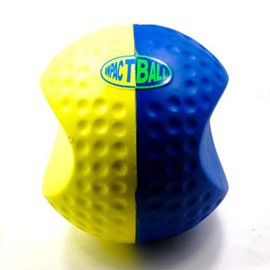 Impact Ball - Golf Swing Trainer Aid - Large (Blue/Yellow) - Perfect Your Golf Swing, Improve Golf Performance, & Lower Your Scores!