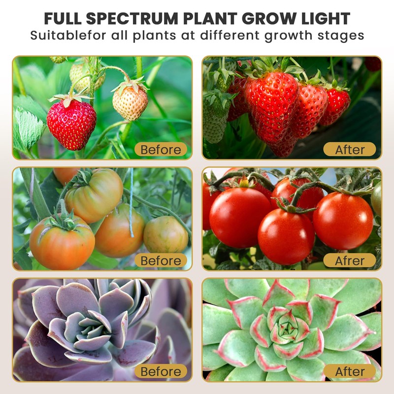 bseah Plant Grow Light for Indoor Plants, Full Spectrum Indoor
