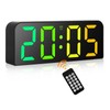 PiKaPiKaP RGB Digital Alarm Clock, 9.6 Inch Digital Wall Clock,