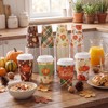 60 Set Fall Disposable Coffee Cups with Lids Sleeves, Autumn