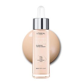 L'Oréal Paris True Match Sérum Rellenador con Color, Base de Maquillaje en Sérum con Ácido Hialurónico, Acabado Luminoso, Piel Uniforme y Radiante, Tono Very Light 0.5-2, 30 ml