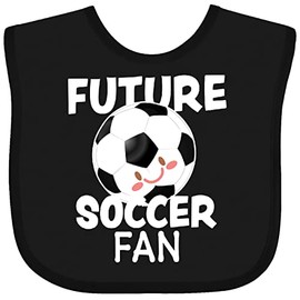 inktastic Future Soccer Fan Baby Bib Black 3417f