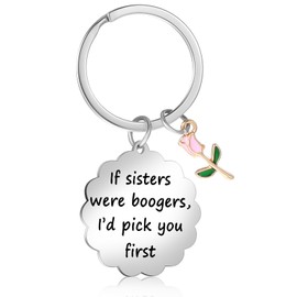 Ouligay Sister Birthday Gifts, Funny Sister Keyring Gifts for Women, Sisters Gift from Sisters, Best Friend Gift for Women Bestie Friend Birthday Christmas