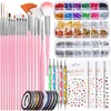 Teenitor Nail Art Kit for Beginners, Nail Art Supplies With Nail Art Brushes, Nail Dotting Tools, Nail Art Stickers, Nail Art Rhinestone, Nail Art Foil, Nail Art Tapes, Nail Accessories For Nail Art