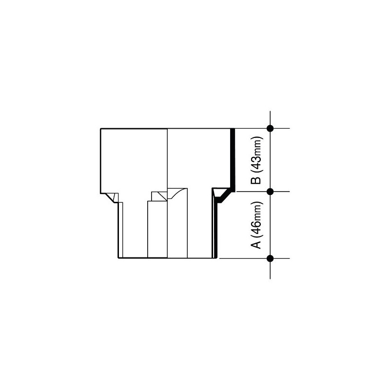 Wavin OSMA 4T836 WHITE Drain Adaptor Square to Round for