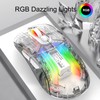 Lancoon Kabellose Gaming Maus Transparente Mechanische Maus mit 2.4G Optischem