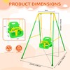 3-in-1 Toddler Swing Set, Indoor & Outdoor Baby Swing Heavy