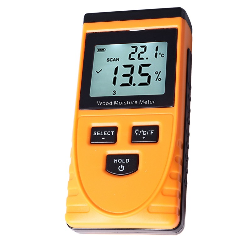 WT630 Wood Moisture Meter Pinless Induction 8 Levels Adjustment Multifunction